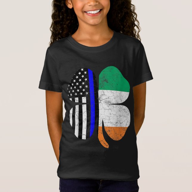 Camiseta Oficial irlandés de la policía de la bandera estad (Anverso)
