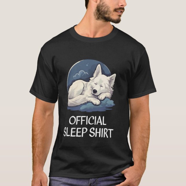 Camiseta Oficial para Dormir White German Shepherd (Anverso)