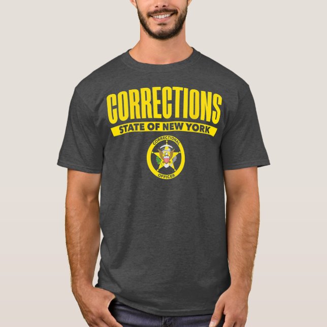 Camiseta Oficial penitenciario de Nueva York Línea Gris del (Anverso)