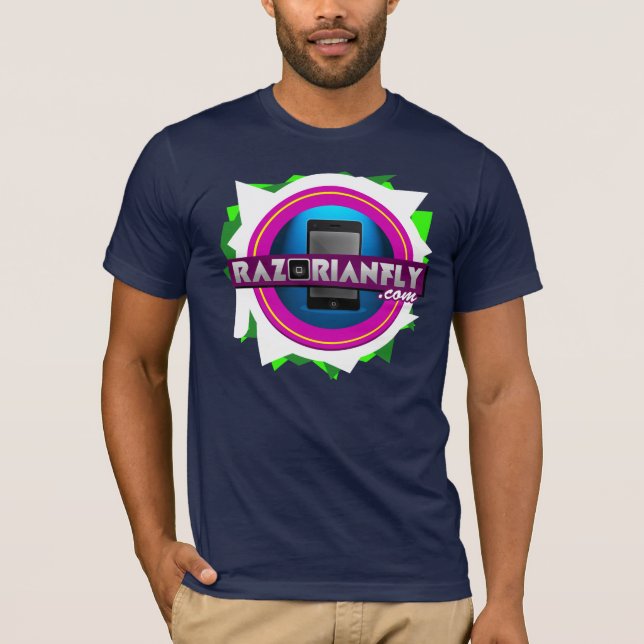 Camiseta Oficial RazorianFly.com Tee - Unisex S (Nav Blue) (Anverso)