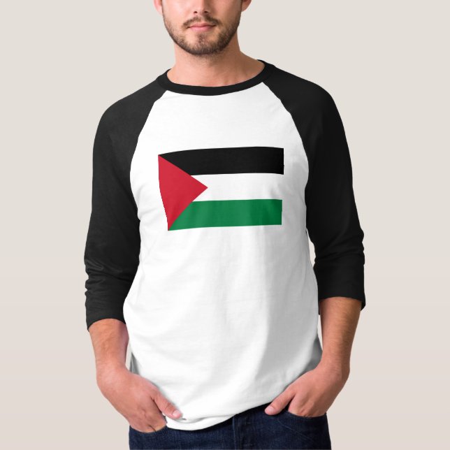 Camiseta oficialmente bandera del Estado de Palestina (Anverso)