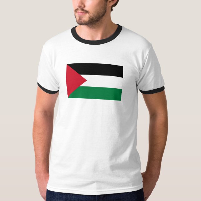 Camiseta oficialmente bandera del Estado de Palestina (Anverso)