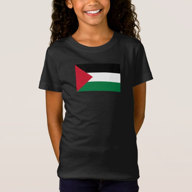 Camiseta oficialmente bandera del Estado de Palestina (Anverso)