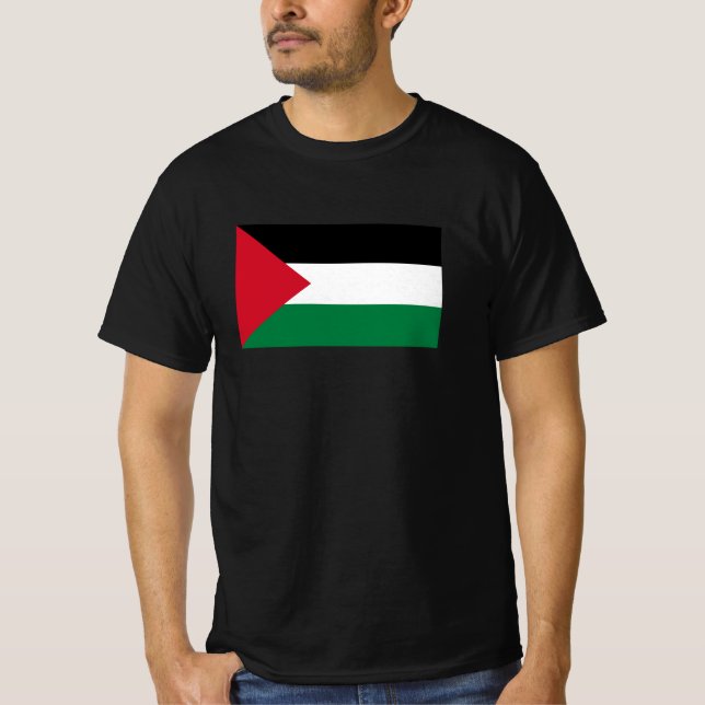 Camiseta oficialmente bandera del Estado de Palestina (Anverso)