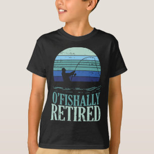 Camiseta Oficialmente Retirado Pesca Retro Jubilación Padre