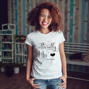 Camiseta Oficialmente Sra.   Nueva novia personalizada con