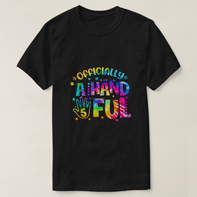 Camiseta Oficialmente Un Puñado De Cinco Años Feliz Bir (Diseño del anverso)
