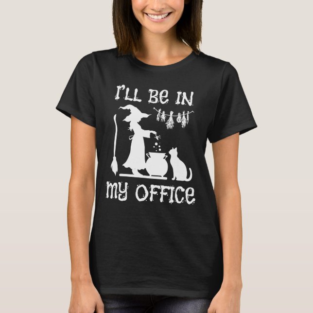 Camiseta Oficina de Brujas de Humor de Halloween (Anverso)
