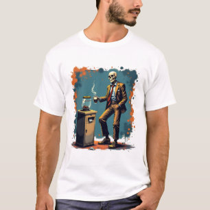 Camiseta Oficina de Grunge Skeleton