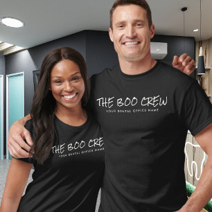 Camiseta Oficina Dental de la Boo Crew de Halloween Minimal