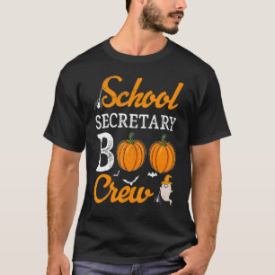Camiseta Oficina Escolar del Secretario Boo Crew Halloween