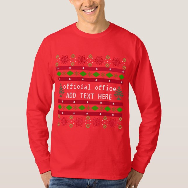 Camiseta Oficina Oficial Personalizada Fea "Suéter" (Anverso)