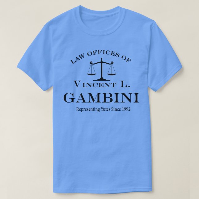 Camiseta Oficinas de derecho de Vincent L Gambini en repres (Diseño del anverso)
