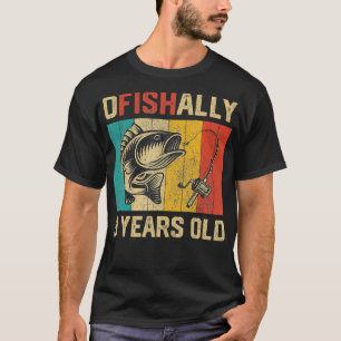 Camiseta Ofishally 9 años Pescador divertido cumpleaños