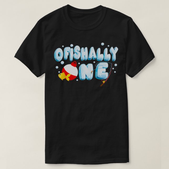 Camiseta Ofishally One Birday Outfit Para Niños Niños Pesca (Diseño del anverso)