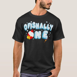 Camiseta Ofishally One Birday Outfit Para Niños Niños Pesca