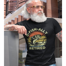 Camiseta Ofishally Retired Funny Fishing