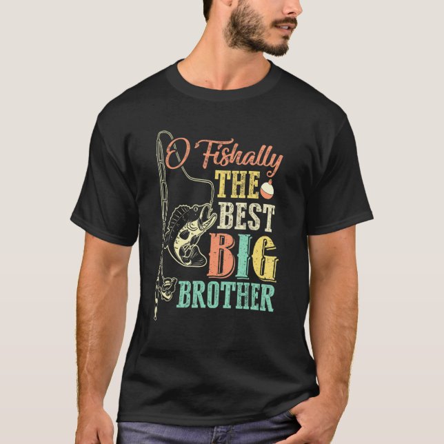 Camiseta Ofishalmente El Mejor Gran Hermano Cute Boys Pesca (Anverso)
