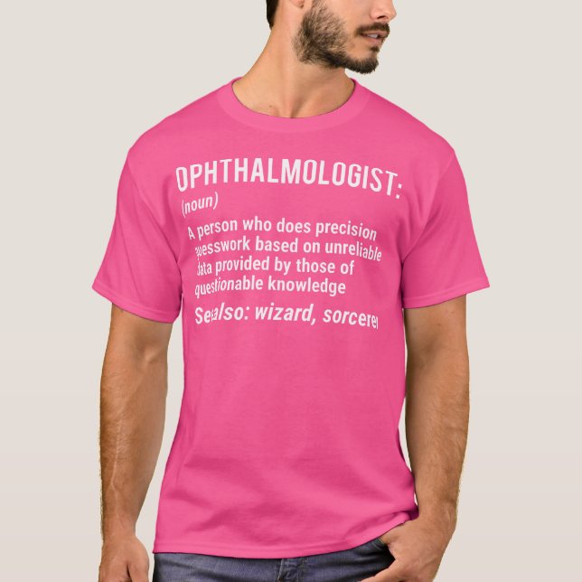 Camiseta Oftalmólogo gracioso Médico Optometris (Anverso)