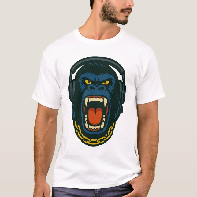 Camiseta OG Beats — El gorila de los auriculares (Anverso)