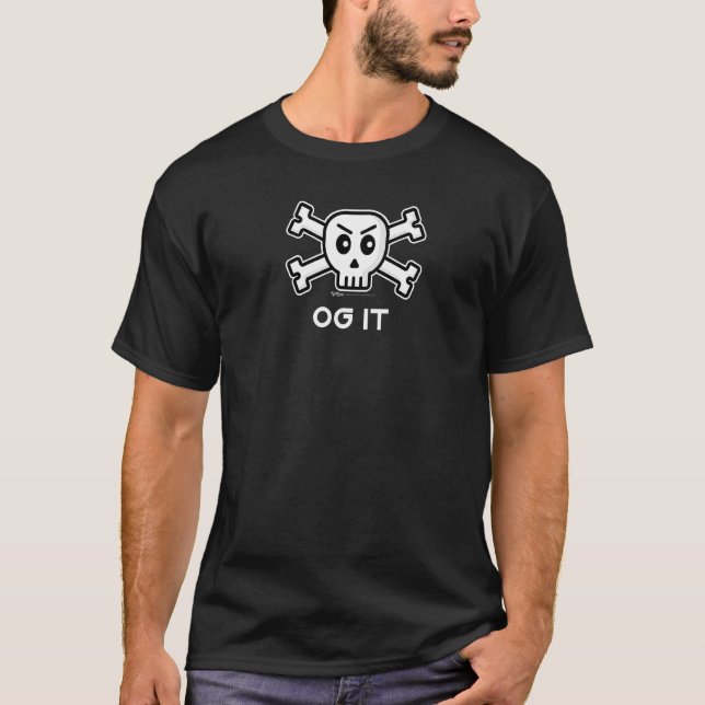 Camiseta Og It Skull Y Cross Bone Word (Anverso)