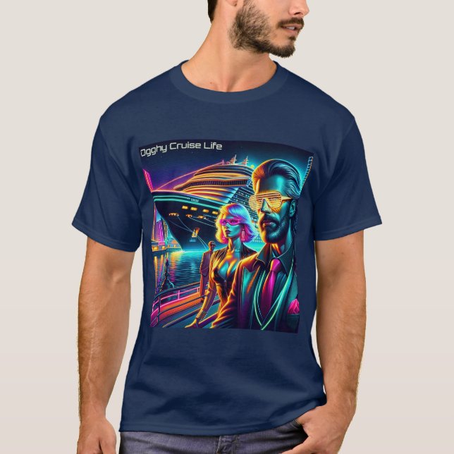 Camiseta Ogghy Cruise Life Miami Neon (Anverso)