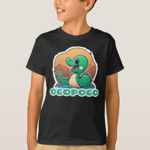 Camiseta Ogopogo verde lindo, el monstruo del lago Okanagan
