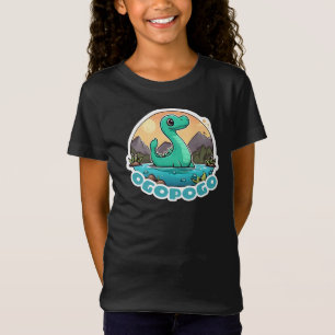 Camiseta Ogopogo verde lindo, el monstruo del lago Okanagan