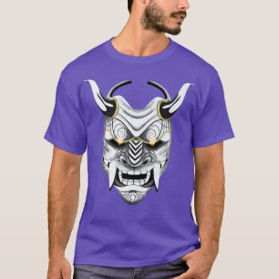 Camiseta Ogre Samurai, japonés, máscara de Oni de arte anti