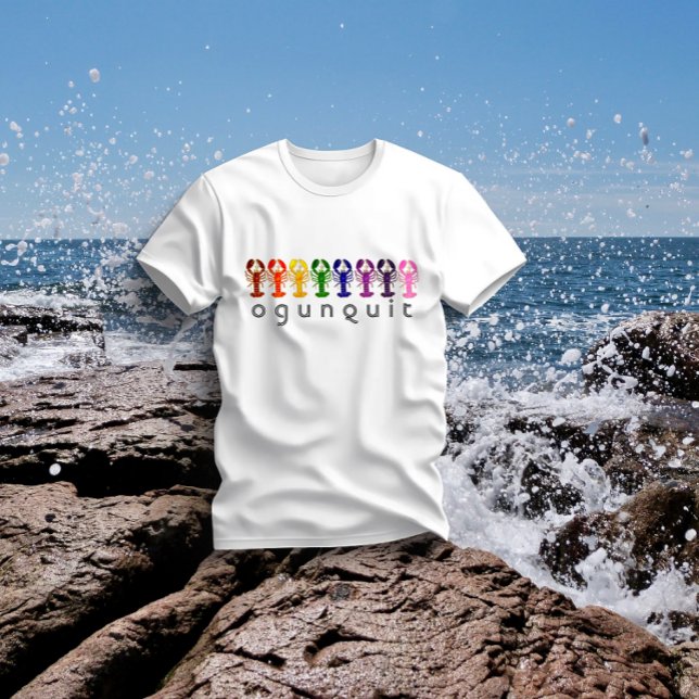 Camiseta Ogunquit Maine Rainbow Lobsters (Subido por el creador)