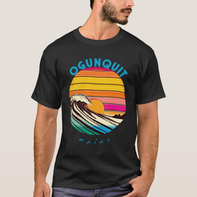 Camiseta Ogunquit Retro 1980s Style Maine (Anverso)