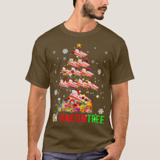 Camiseta Oh Árbol Bacon Divertido árbol de navidad alumbrad