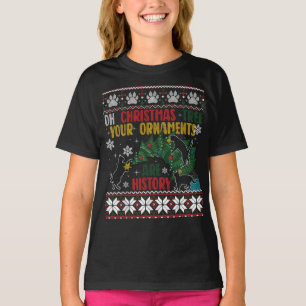 Camiseta Oh Árbol de Navidad Tus Ornamentos Son Historia Gr