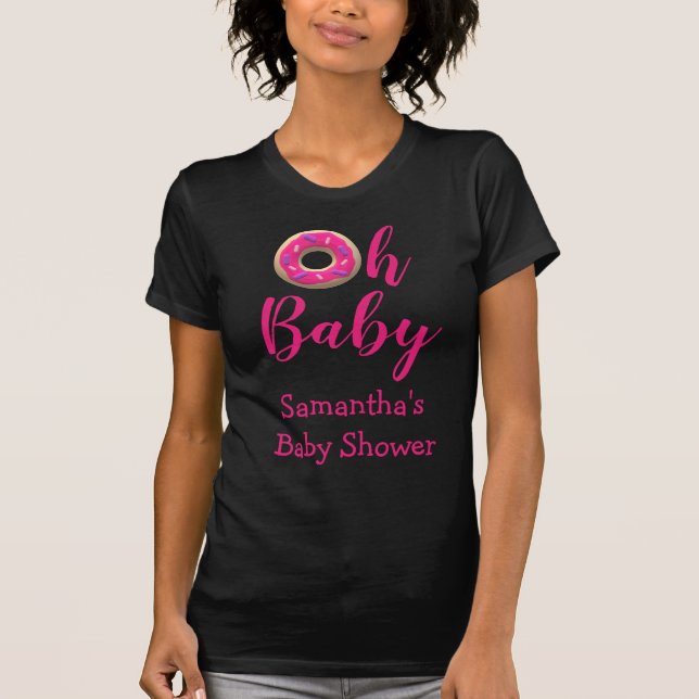 Camiseta Oh Baby Donut Baby Shower T-Shirt (Anverso)
