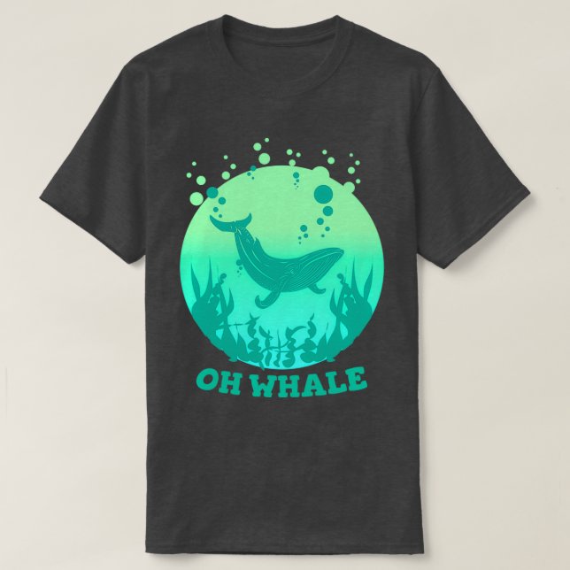 Camiseta oh ballena gracioso decir que el juego de palabras (Diseño del anverso)