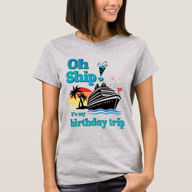 Camiseta ¡Oh Barco! Viaje de Cumpleaños (Anverso)