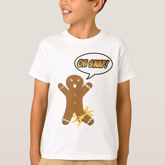 Camiseta ¡Oh broche! Hombre de pan de jengibre divertido (Anverso)