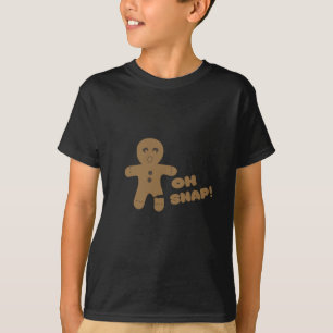 Camiseta oh broche, hombre de pan de jengibre, Felices
