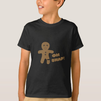 Camiseta oh broche, hombre de pan de jengibre, Felices