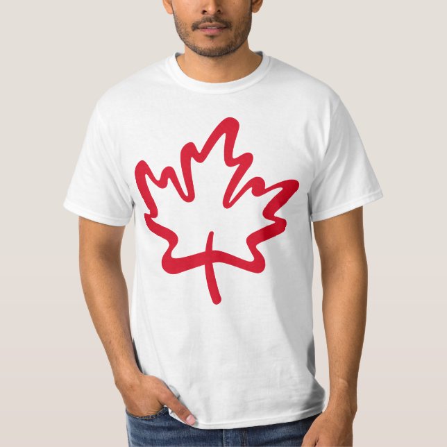 Camiseta ¡Oh Canadá! Día Big Red Canadain hoja de arce (Anverso)