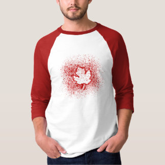 Camiseta ¡Oh, Canadá! Hoja roja de la pintada