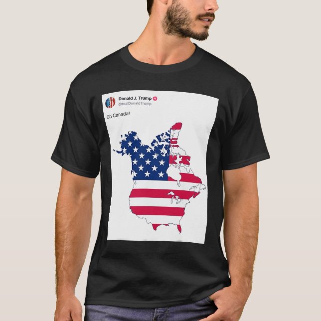 Camiseta Oh Canadá Mapa De Trump Gracioso De Ee.Uu. (Anverso)