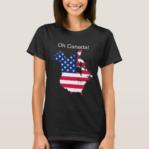 Camiseta Oh Canadá Mapa Divertido De Trump De EE. UU. 2 