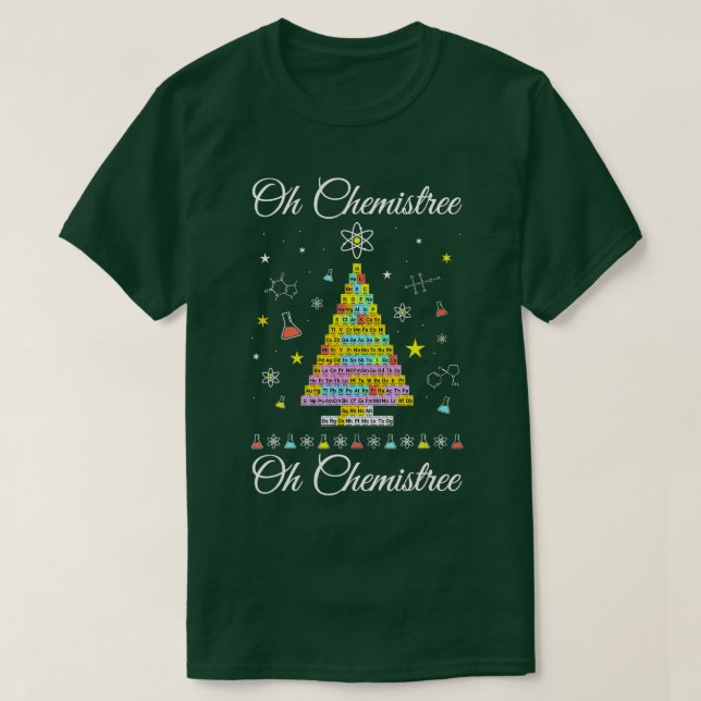 Camiseta Oh Chemistree Colorful Periódica Elements Chem (Diseño del anverso)