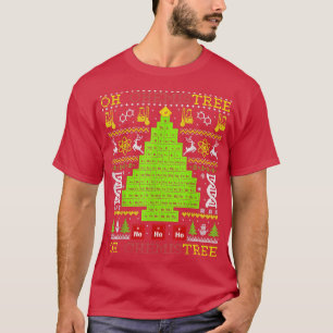 Camiseta Oh Chemistree Graciosa ciencia Navidad Árbol Navid
