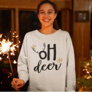 Camiseta Oh Ciervo Cornamenta Reno Navidad Divertida