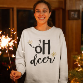 Camiseta Oh Ciervo Cornamenta Reno Navidad Divertida