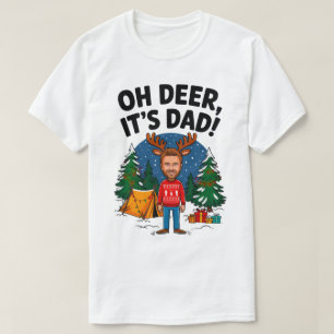 Camiseta Oh ciervo es arte de humor navideño de papá