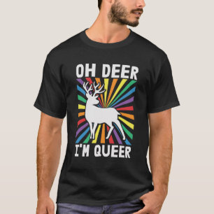 Camiseta Oh ciervo soy el arcoiris del orgullo LGBTQ queer