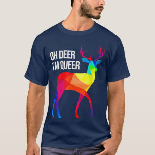 Camiseta Oh ciervo, soy gay, el arcoiris LGBT y el orgullo